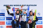 Justine Braisaz-Bouchet sur le podium du sprint à Hochfilzen