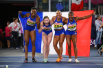 L'argent pour le relais 4x100m féminin tricolore