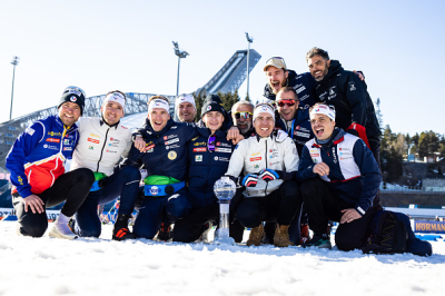 Le petit globe de la coupe des nations est pour la France