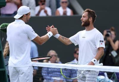 Grigor Dimitrov stoppe Corentin Moutet