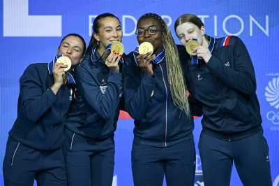 Les sabreuses tricolores en or